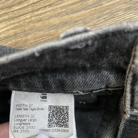 G-Star Raw Deck Ultra Wide Leg High Kara Faded Black Denim Jeans Size 27/30 - Picture 7 of 11